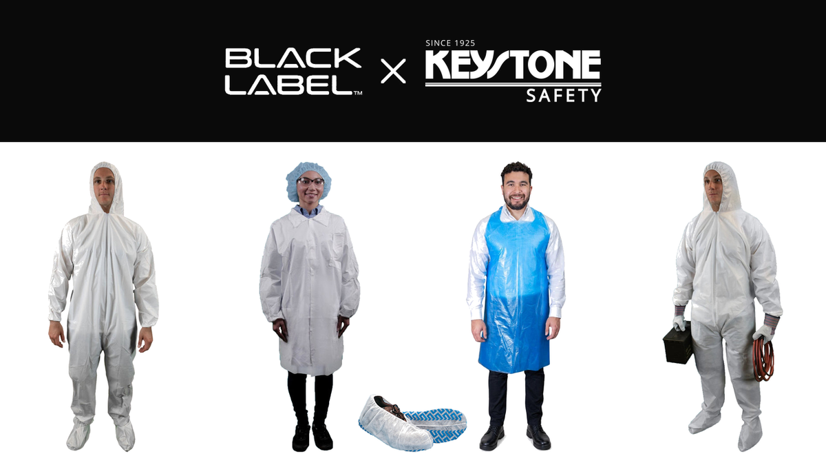 BLACK LABEL x KEYSTONE SAFETY collaboration - disposable PPE