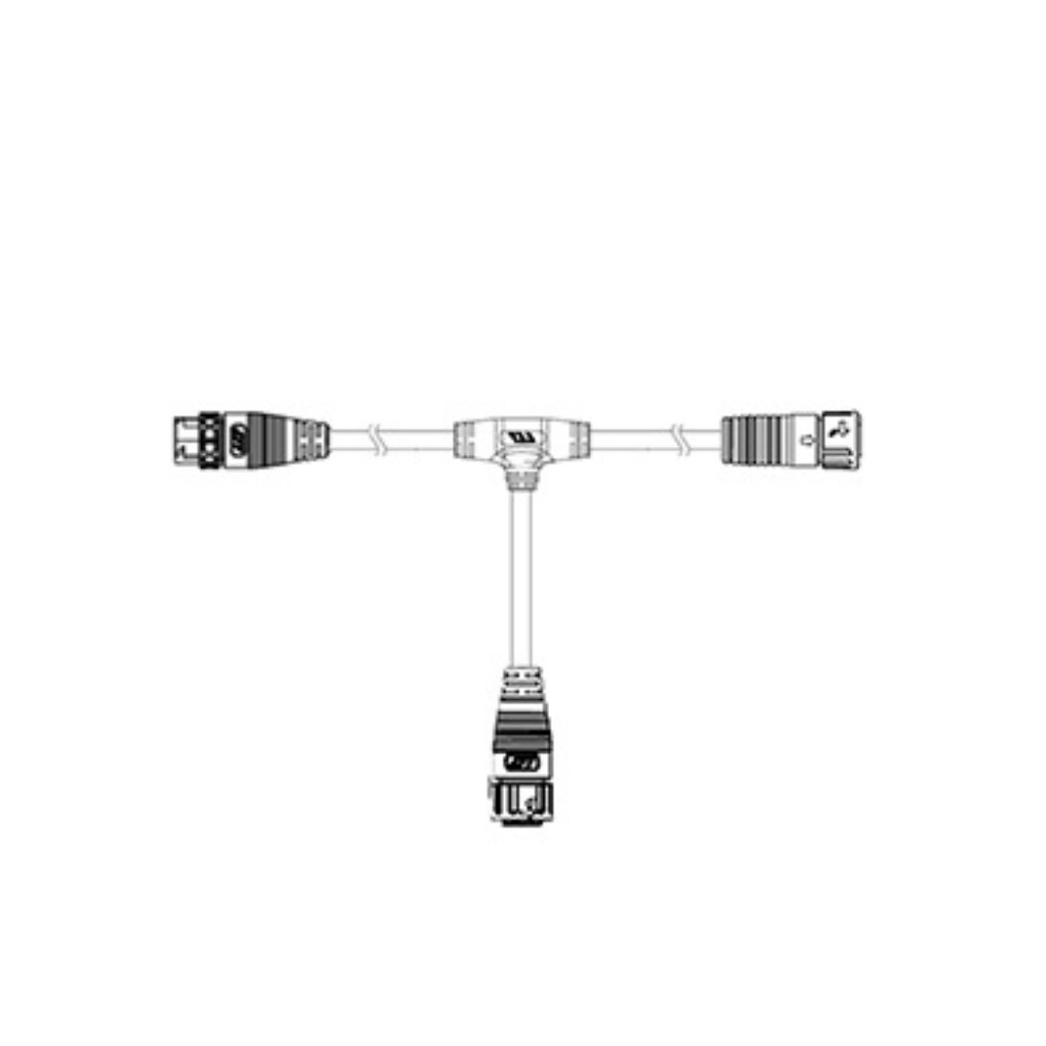 Fluence AC Flex Wiring 1-T Branch Ferrite Cable - 10ft - M25 to M19 Push-Lock Connector (BFG)