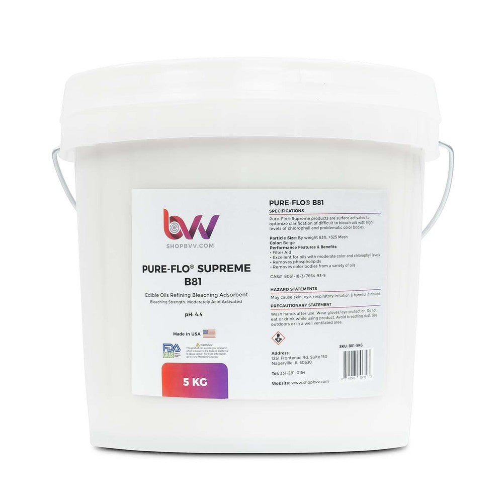 Pure - Flo® B81 Supreme Activated Bleaching & Decolorizing Bentonite for Edible Oils *FDA - GRAS (Compares to T - 5™) - Black Label Supply llc