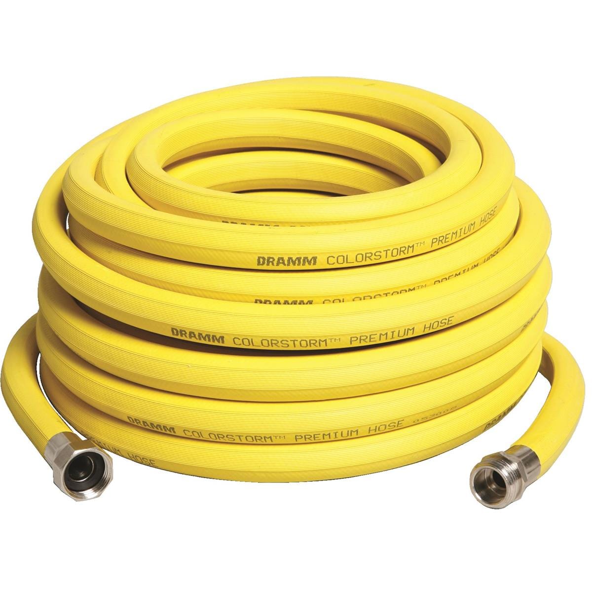 Dramm ColorStorm Premium Yellow Hose - finished hose with brass ends