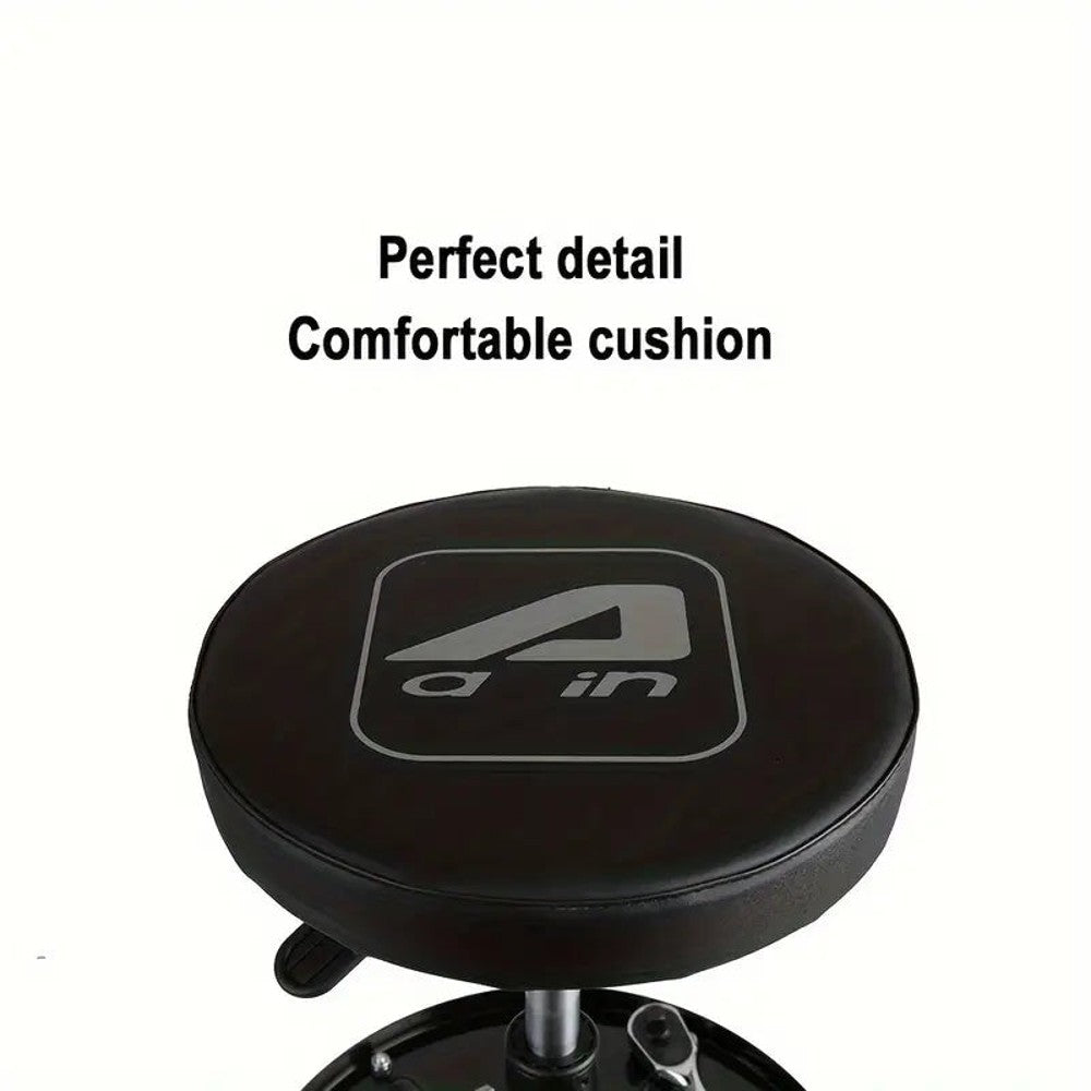 Heavy-Duty Adjustable Swivel Rolling Shop Stool – Growing Accessories