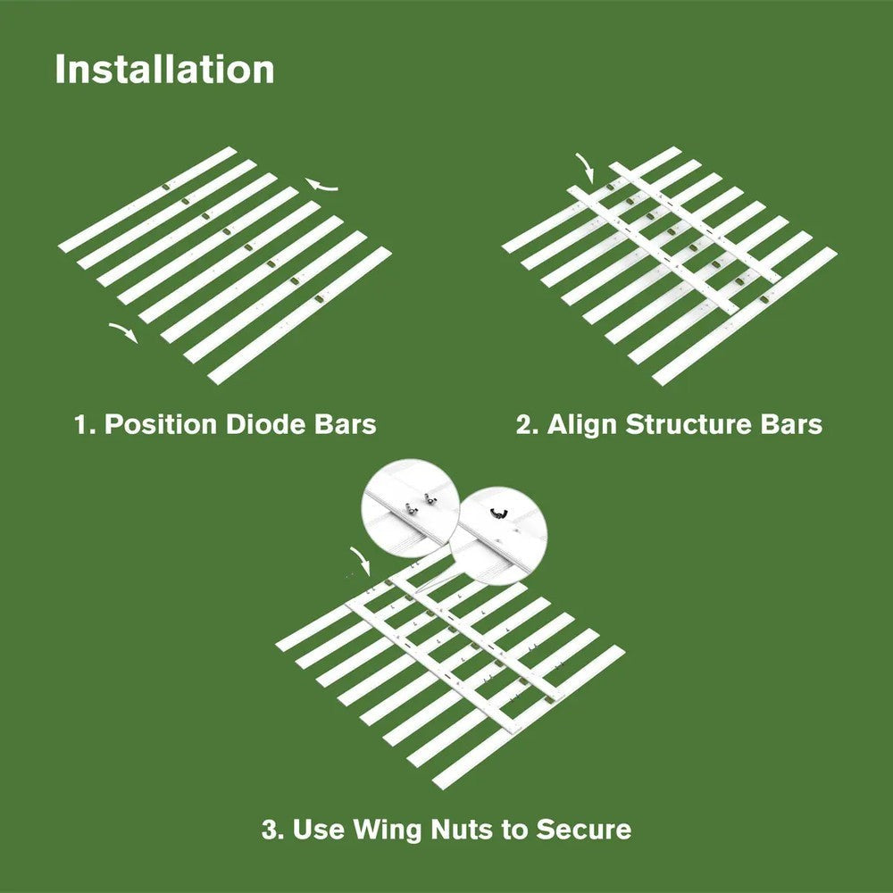 FloraFlex 700W Full Spectrum LED Grow Light with Custom Diodes (Power Cord Included) – LED - Bar Style