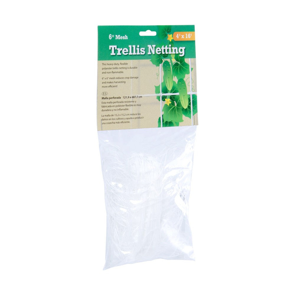 Trellis Netting – Trellis Netting 6" Mesh, non-woven, 4' x 16' – Trellis