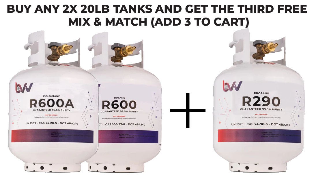 20LB High Purity USA ISO - BUTANE R600A - 99.5% Guaranteed - Buy 2 Get 1 Free (Add 3 To Cart) - Black Label Supply llc