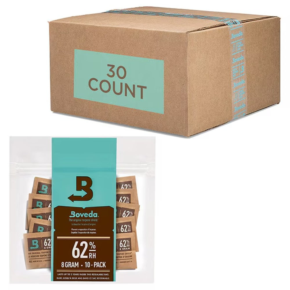 Boveda Size 8 10-Pack (Sold by Case) – Size 8 10-Pack Bag - 62% (30/Case) – Humidity Control