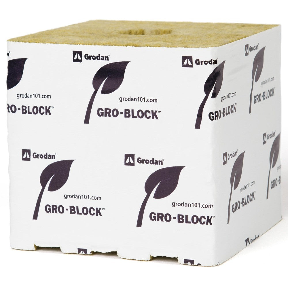 Grodan Gro-Block Improved Hugo (6x6x6) w/Hole - Loose On Pallet (512/ Pallet)