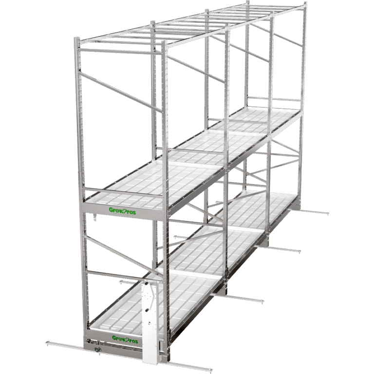GrowPros Double-Tier Rolling Rack Stainless Steel (CUSTOM PRICED AFTER ORDER)