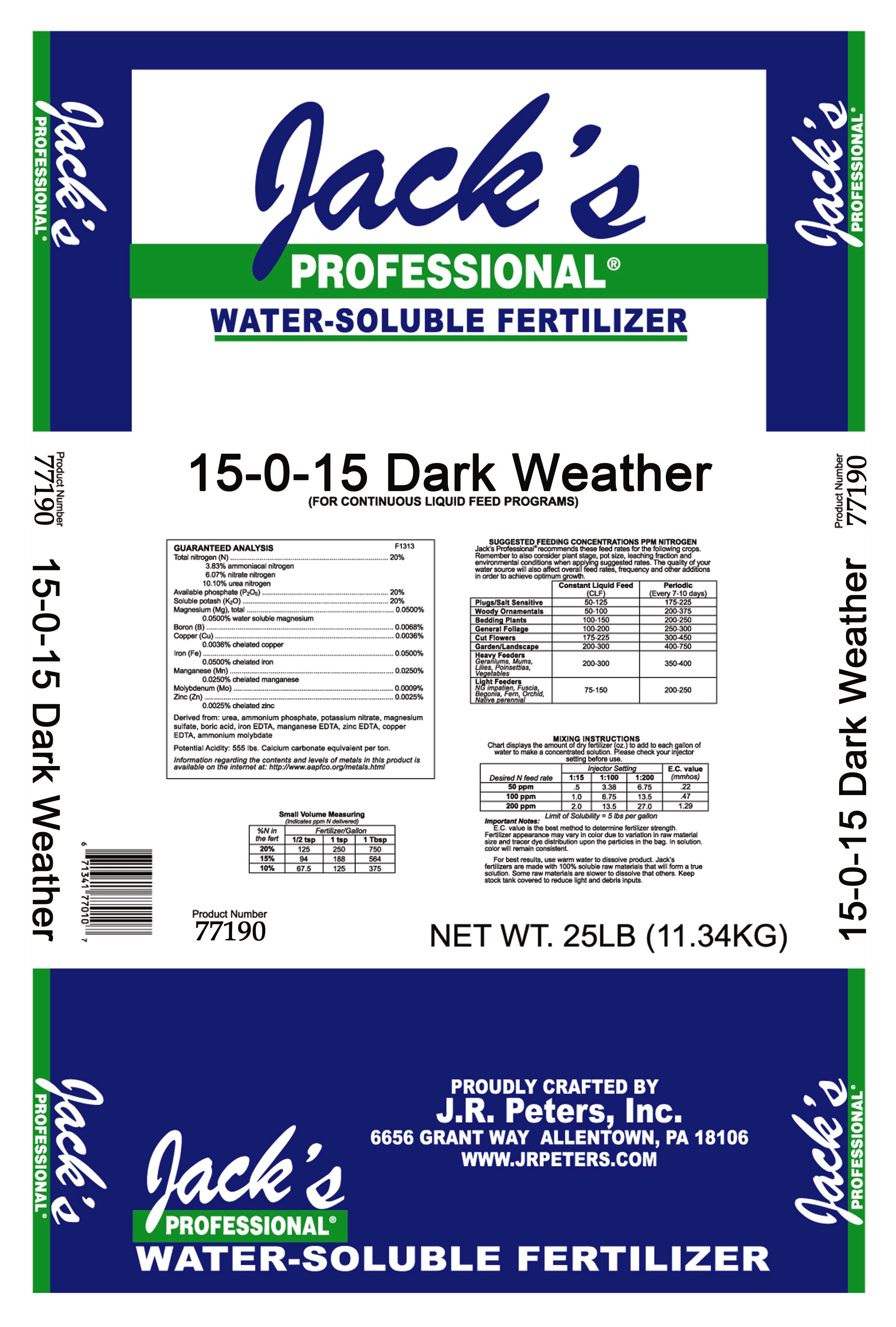 Jack's Professional 15-0-15 Dark Weather