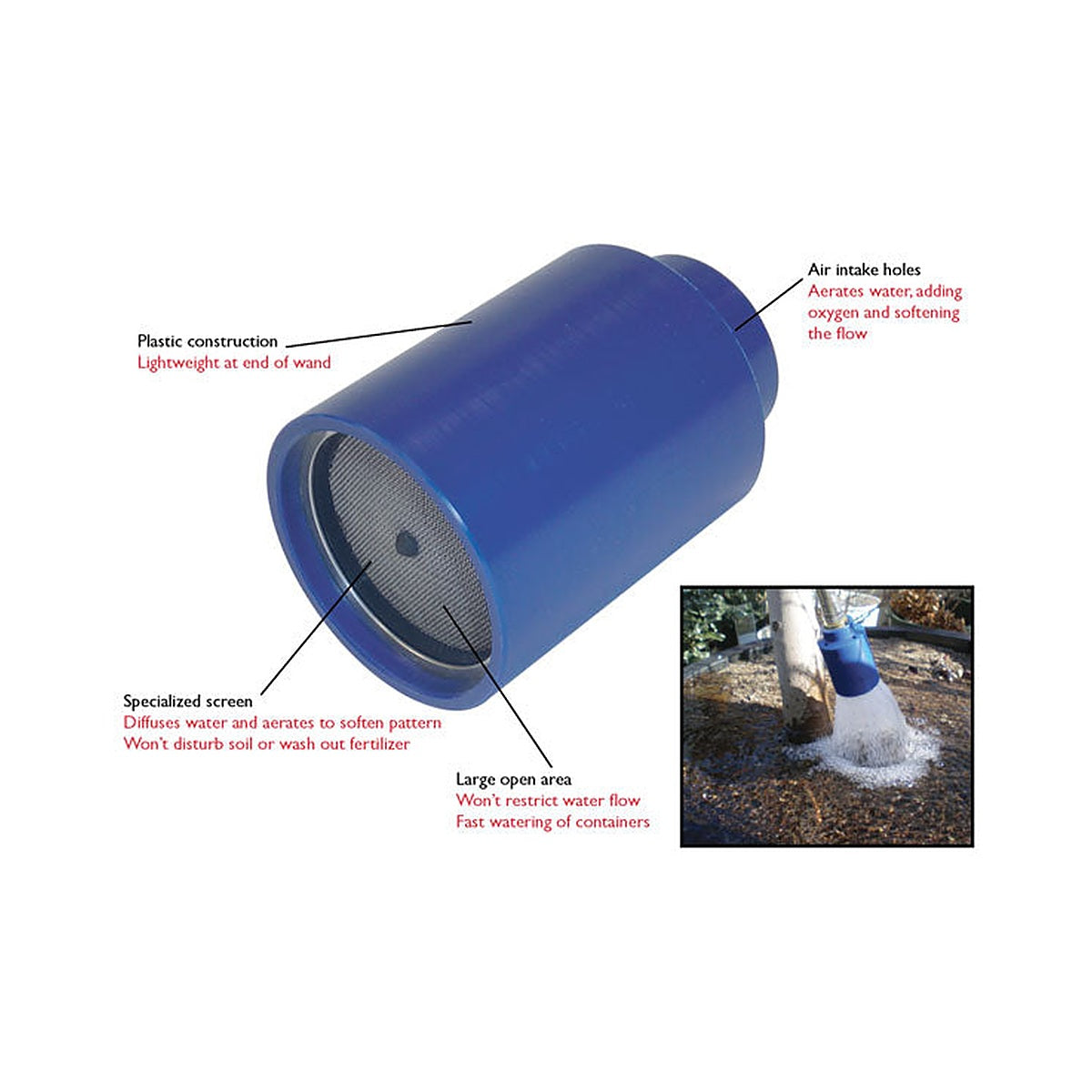 Dramm - 6 in Handle with In-Line Filter