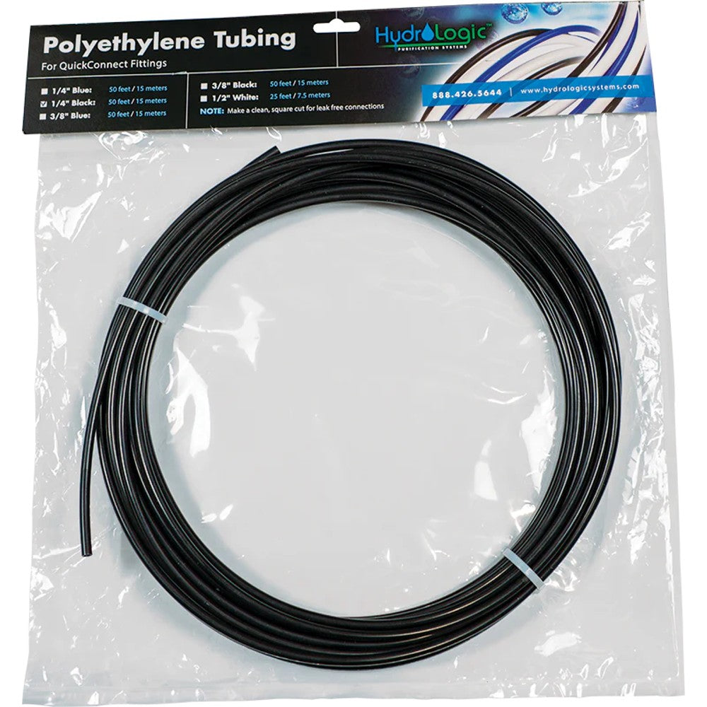 Hydro-Logic 50ft Roll Poly Tubing 1/4in Black (20/CS) – Water Filter - Filter Accessories