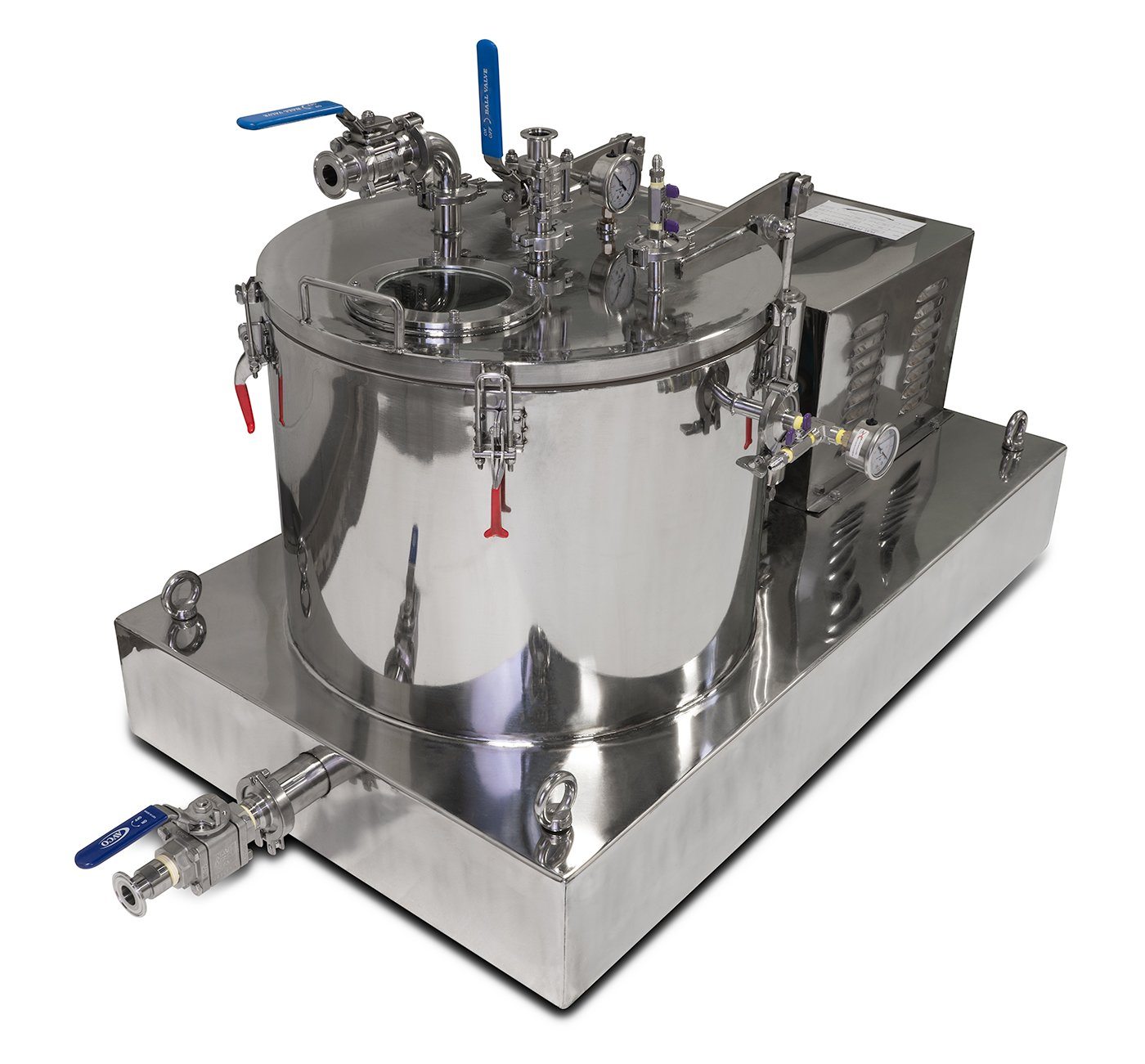 45L Jacketed Stainless Steel Centrifuge with Explosion Proof Motor and Siemens Controller - 15LB Max Capacity - Black Label Supply llc