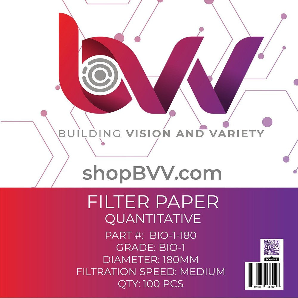 Ashless Filter Papers - 180MM - Qualitative - Black Label Supply llc