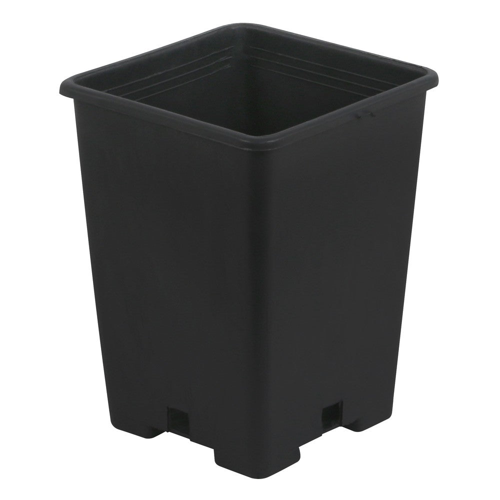Gro Pro 5 x 5 x 7 in Square Plastic Pot Black (4480/PL)