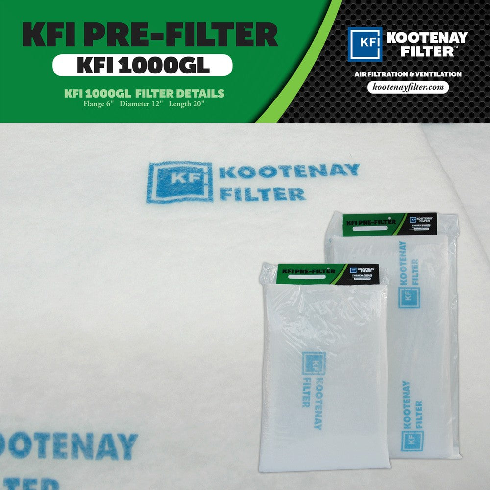 Kootenay Green Line Pre-Filters – Pre-Filter 1000GL – Air Purification