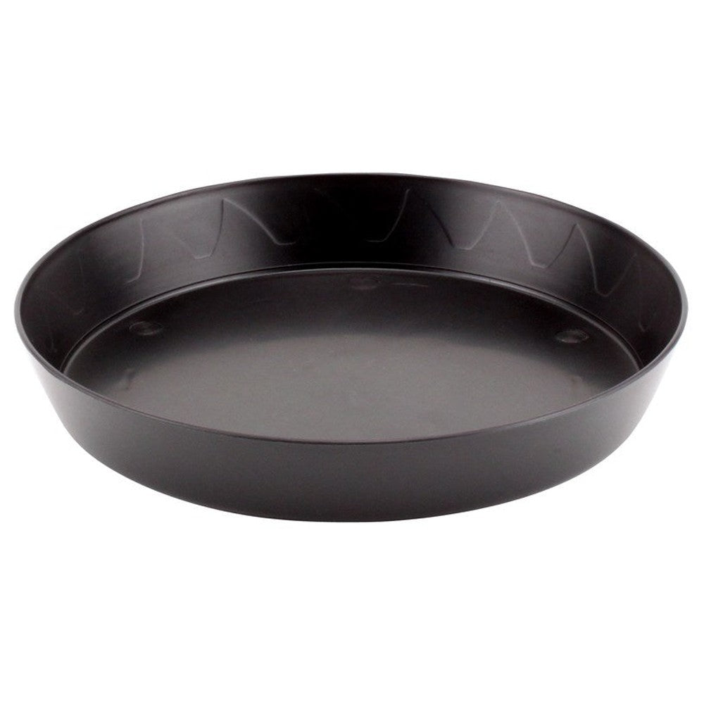 Gro Pro 8in Heavy Duty Saucer Black (100/CS)