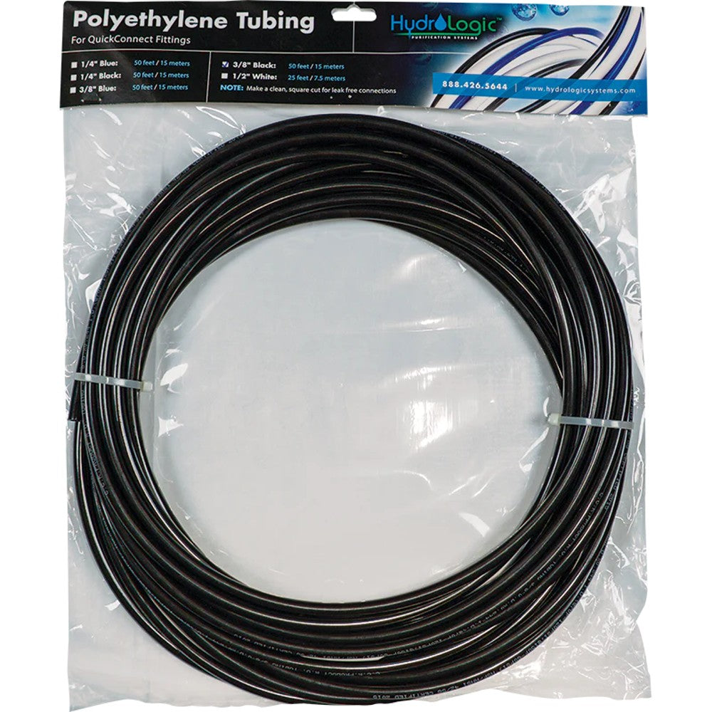 Hydro-Logic 50ft Roll Poly Tubing 3/8in Black (10/CS) – Water Filter - Filter Accessories