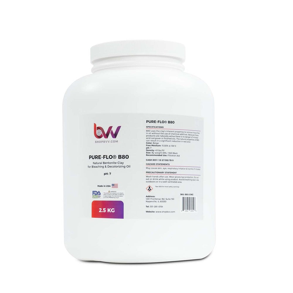 Pure - Flo® B80 Natural Bentonite for Bleaching & Decolorizing Edible Oils *FDA - GRAS - Black Label Supply llc