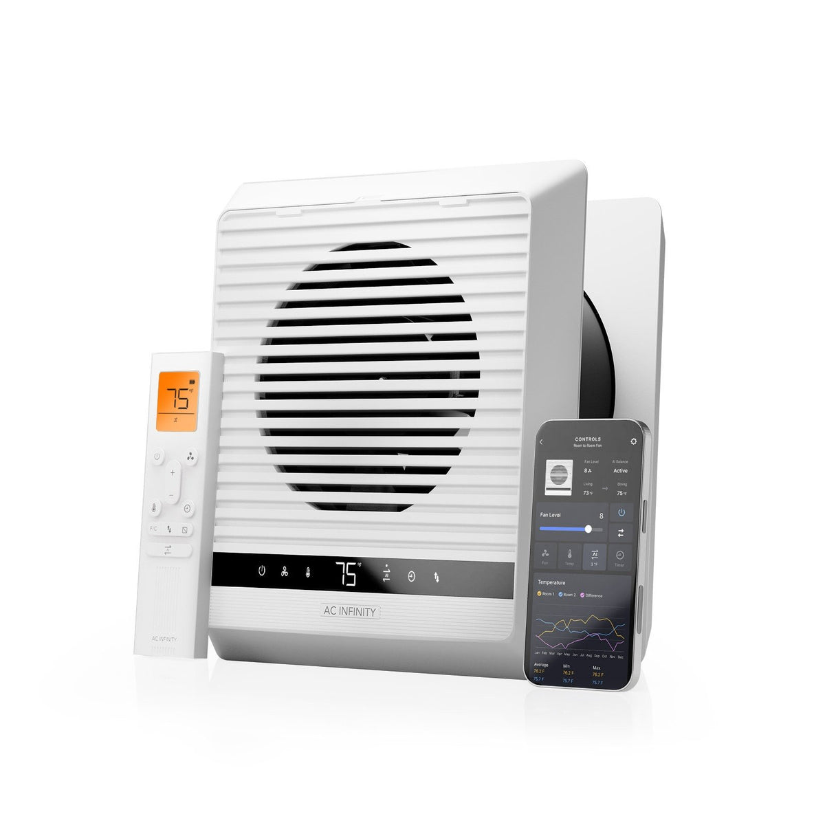 AC Infinity Room to Room Through Wall Fan 6 Inch