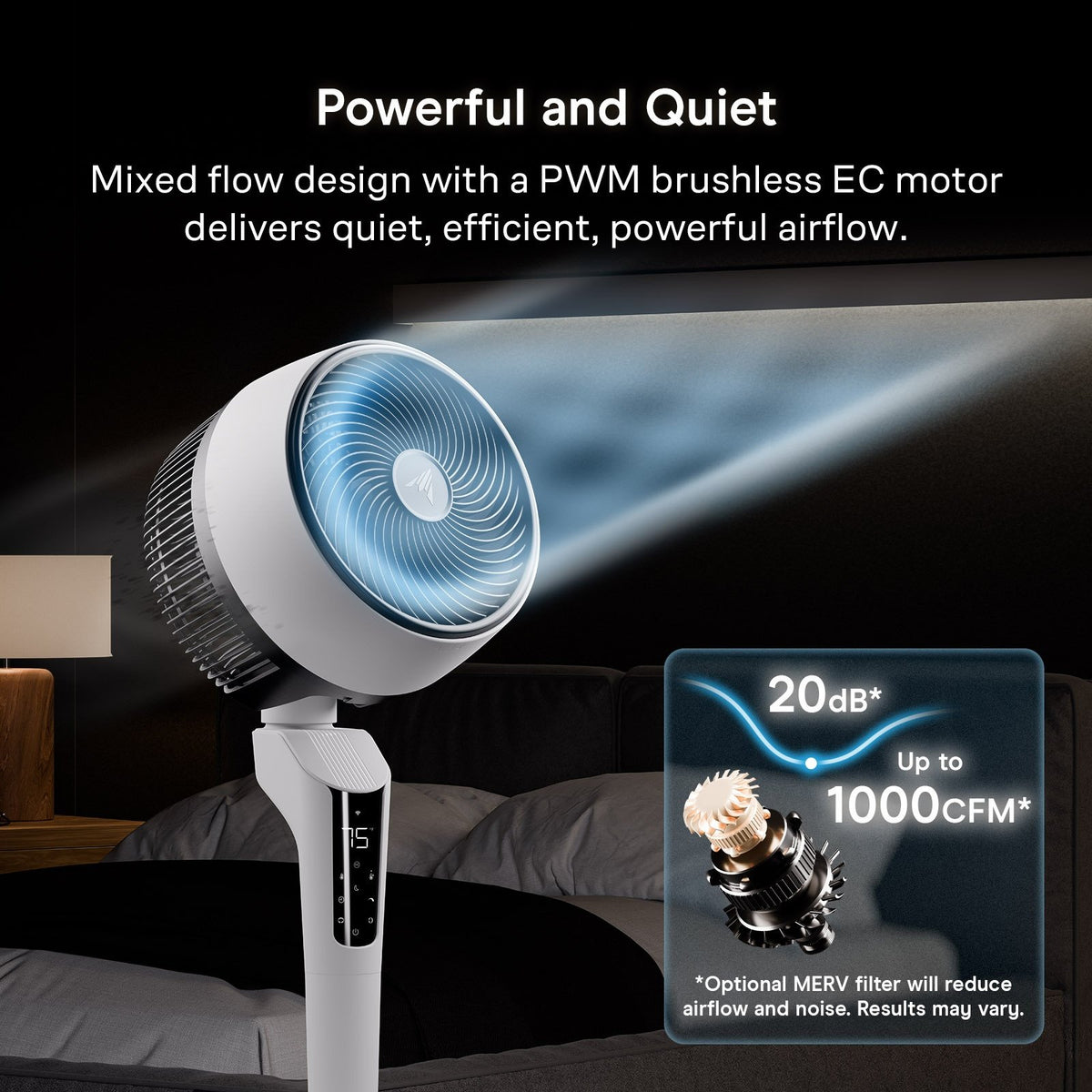 AC Infinity Smart Pedestal Fan - detail 8