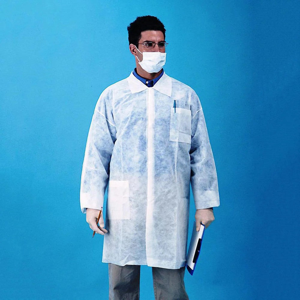 Polypropylene Lab Coat - 3 Pockets (30 gram) – Garden Hygiene and Safety