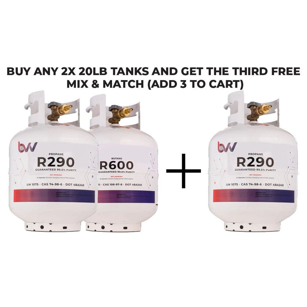 20LB High Purity USA PROPANE R290 - 99.5% Guaranteed - Buy 2 Get 1 Free (Add 3 To Cart) - Black Label Supply llc