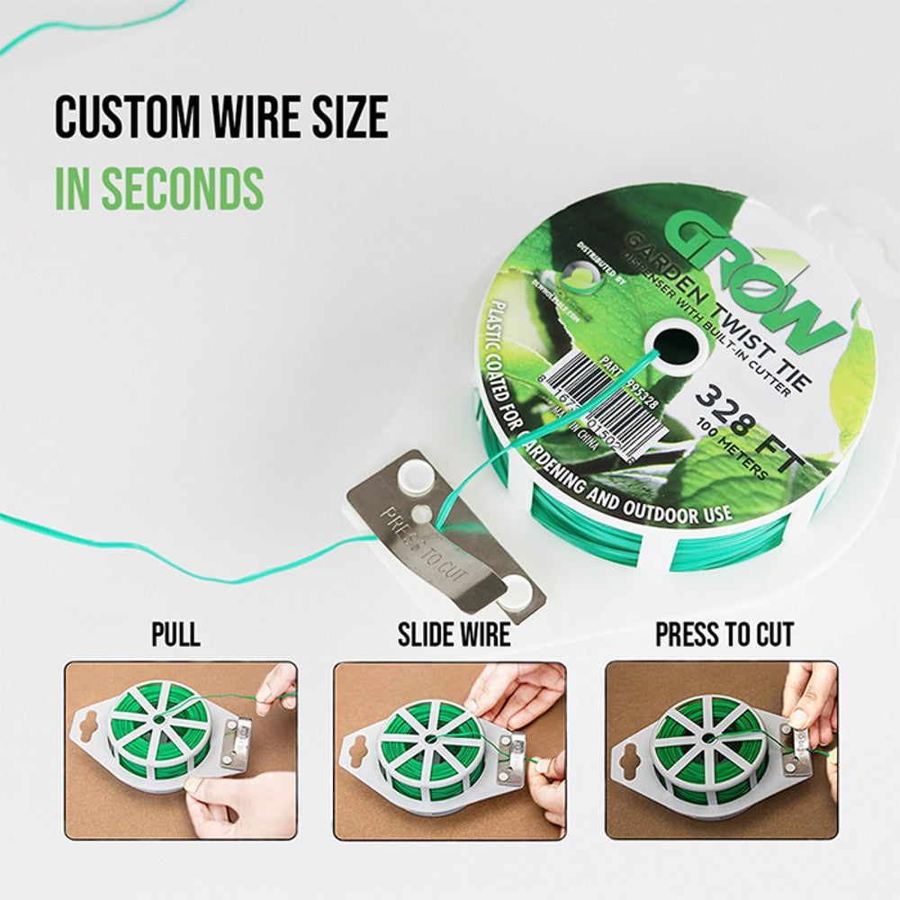 Grow1 Garden Twist Tie 328' – Plant Support