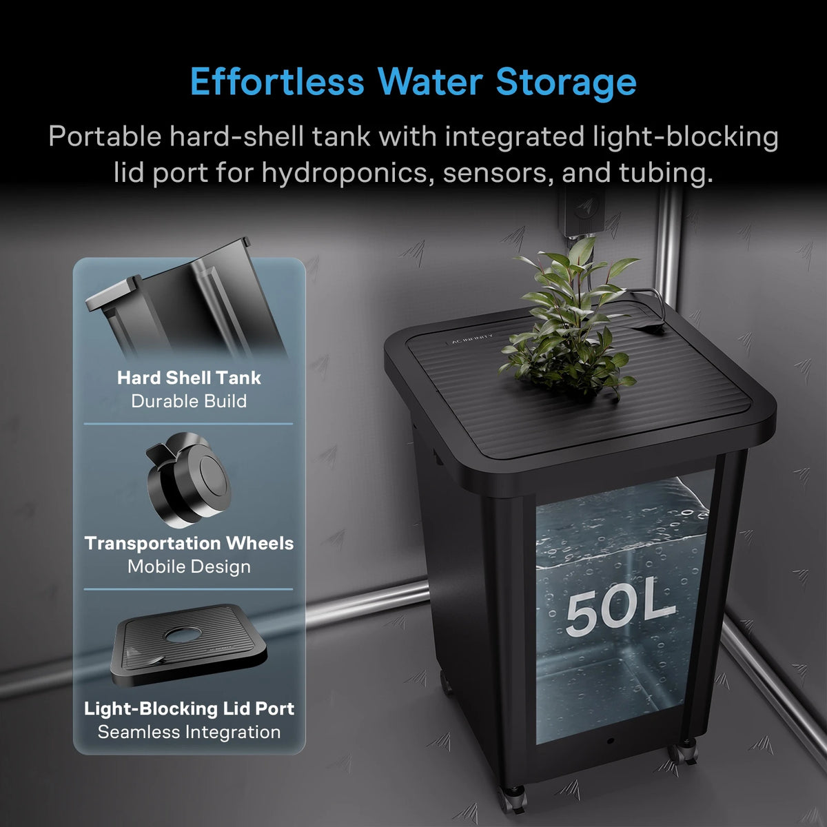 AC Infinity 13 Gallon Portable Water Reservoir AC-SWR5