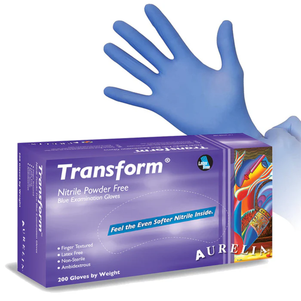 Aurelia Gloves - Transform Bluple Nitrile - 3.2 mil (Case of 10 Boxes)