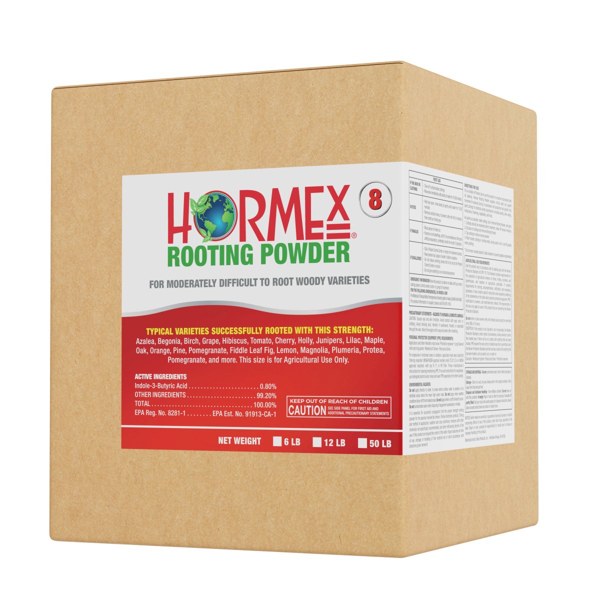 Hormex Rooting Powder #8 0.8% IBA - 6 LB box