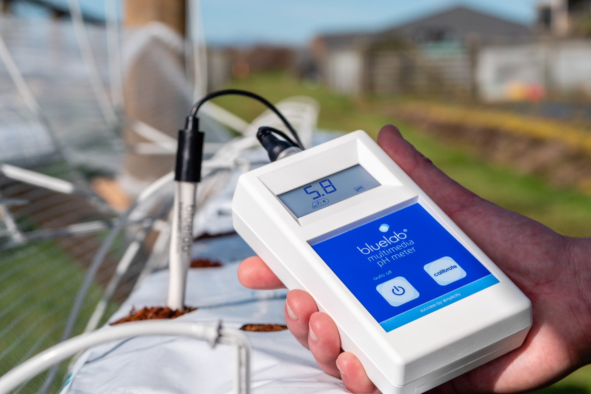 Bluelab Multimedia pH Meter measuring substrate