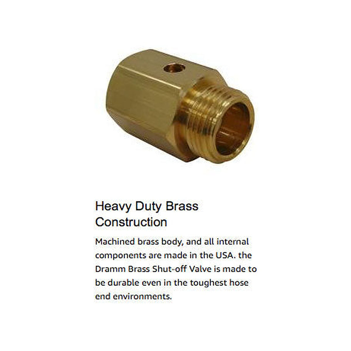 Dramm - 300 Brass Shut-Off Valve Raised Handle