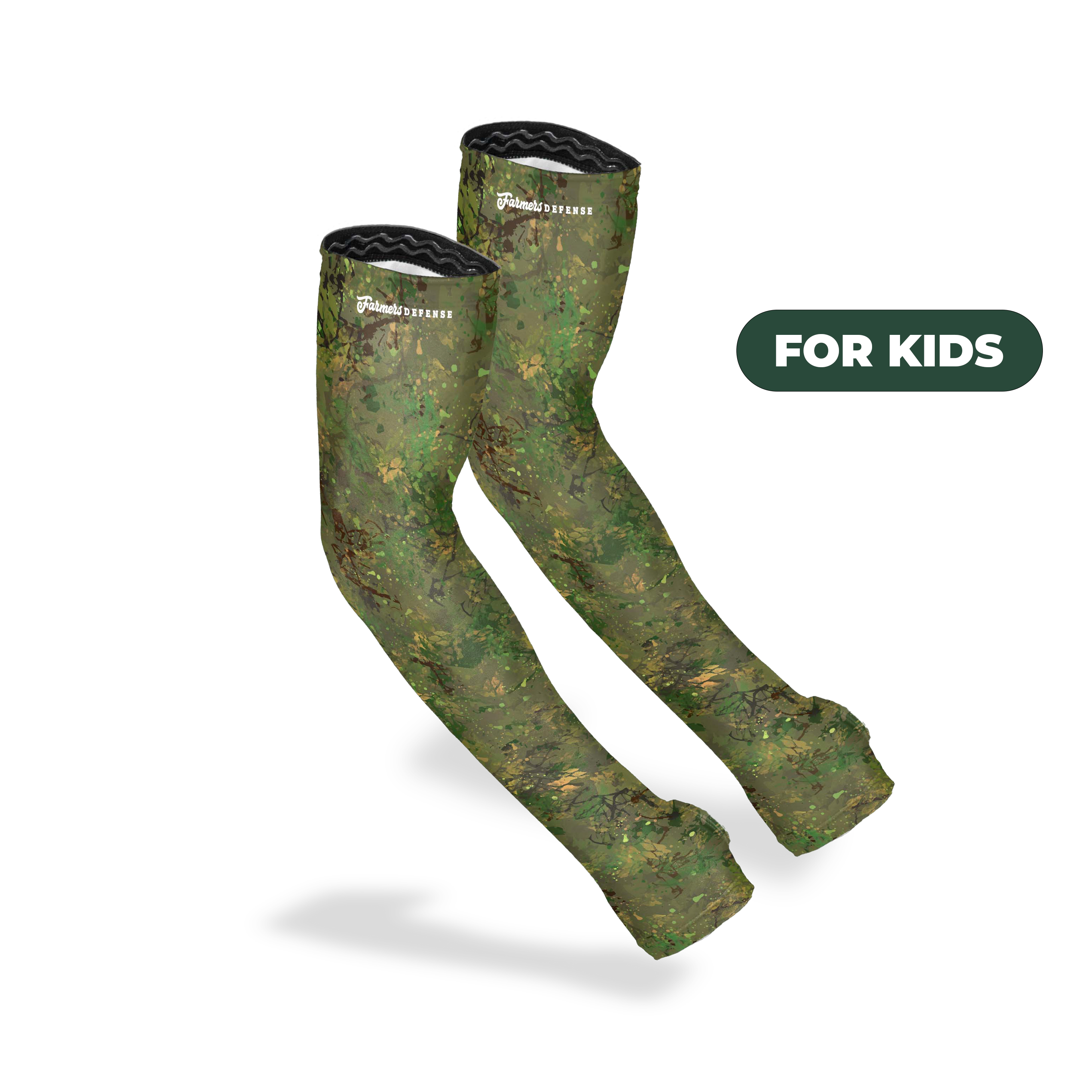 Farmers Defense - Kid's Protection Sleeves - Green Brush Camo