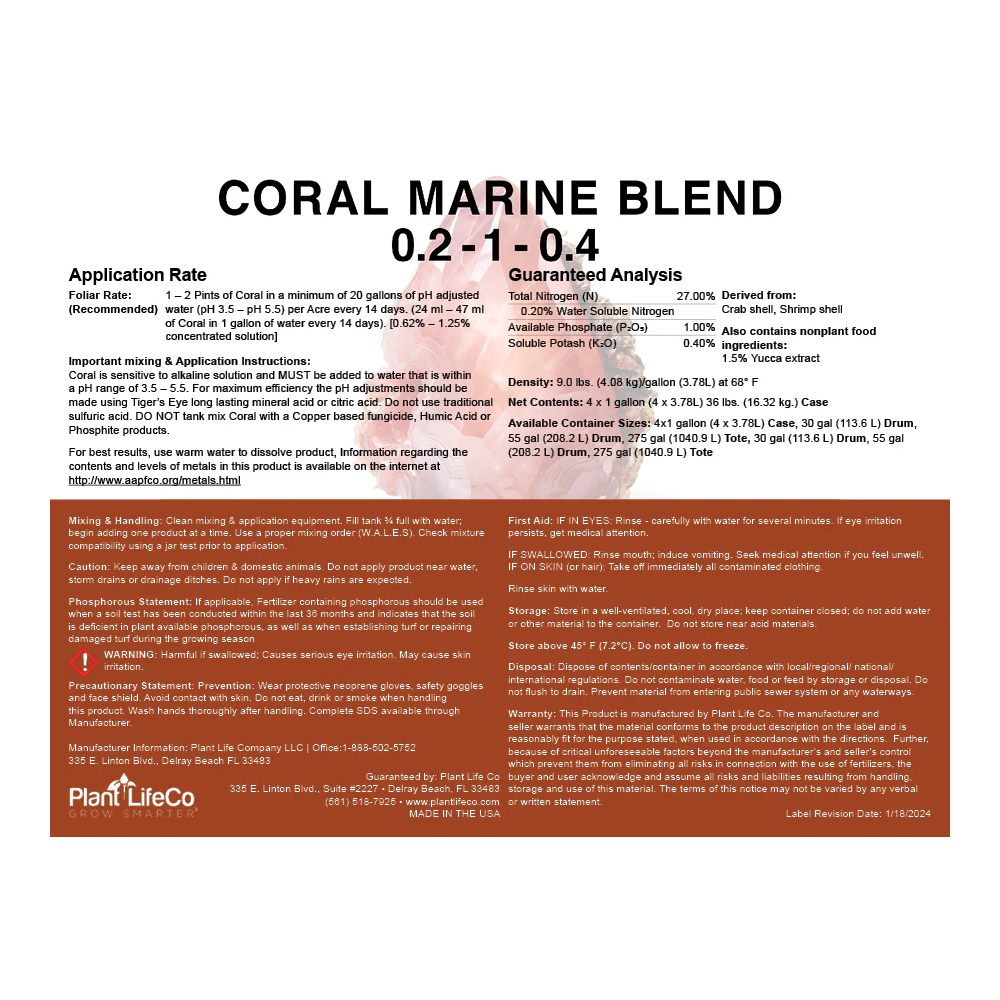 Plant Life Coral Marine Blend 0.2-1-0.4