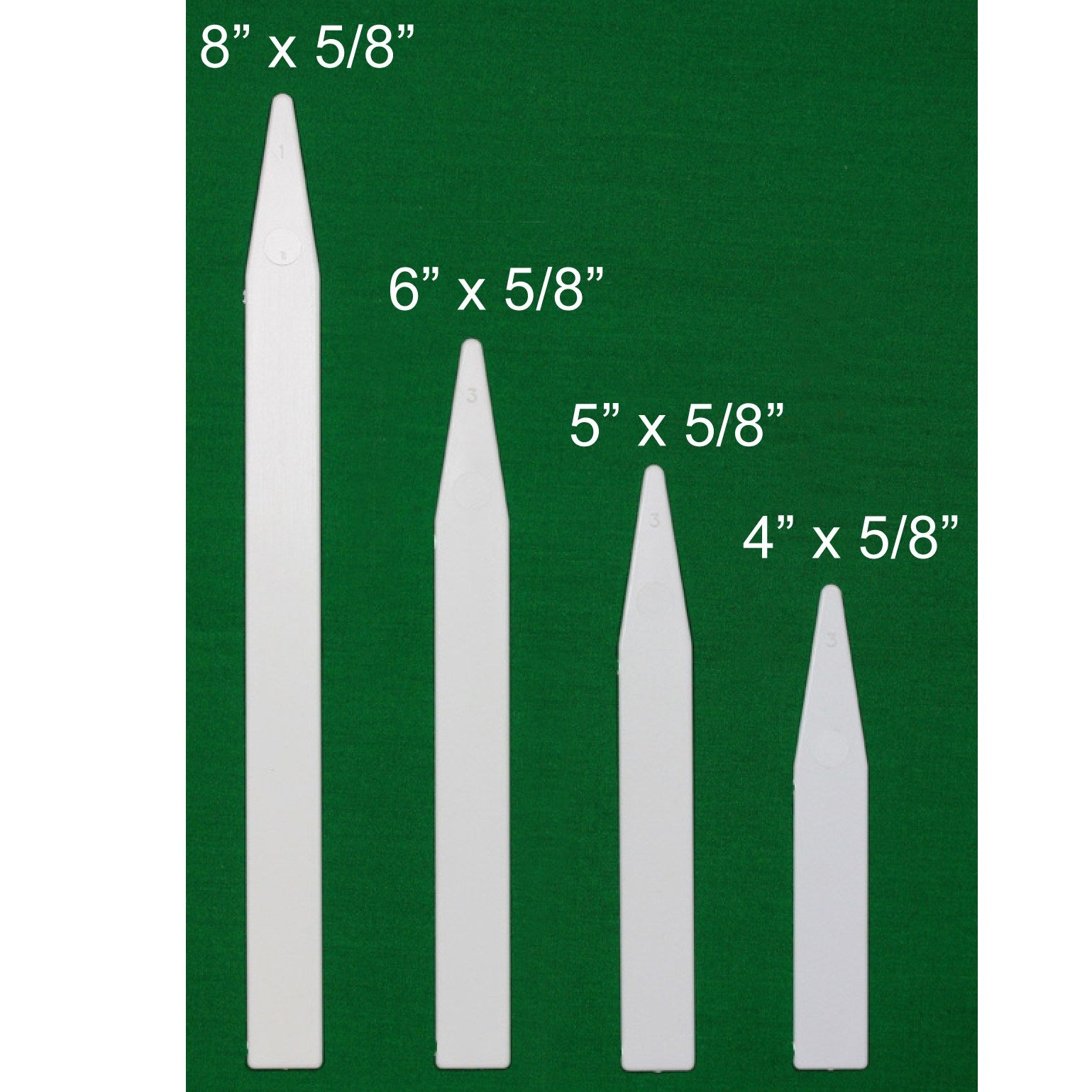 DPI 1000/4" Molded Plastic Labels White