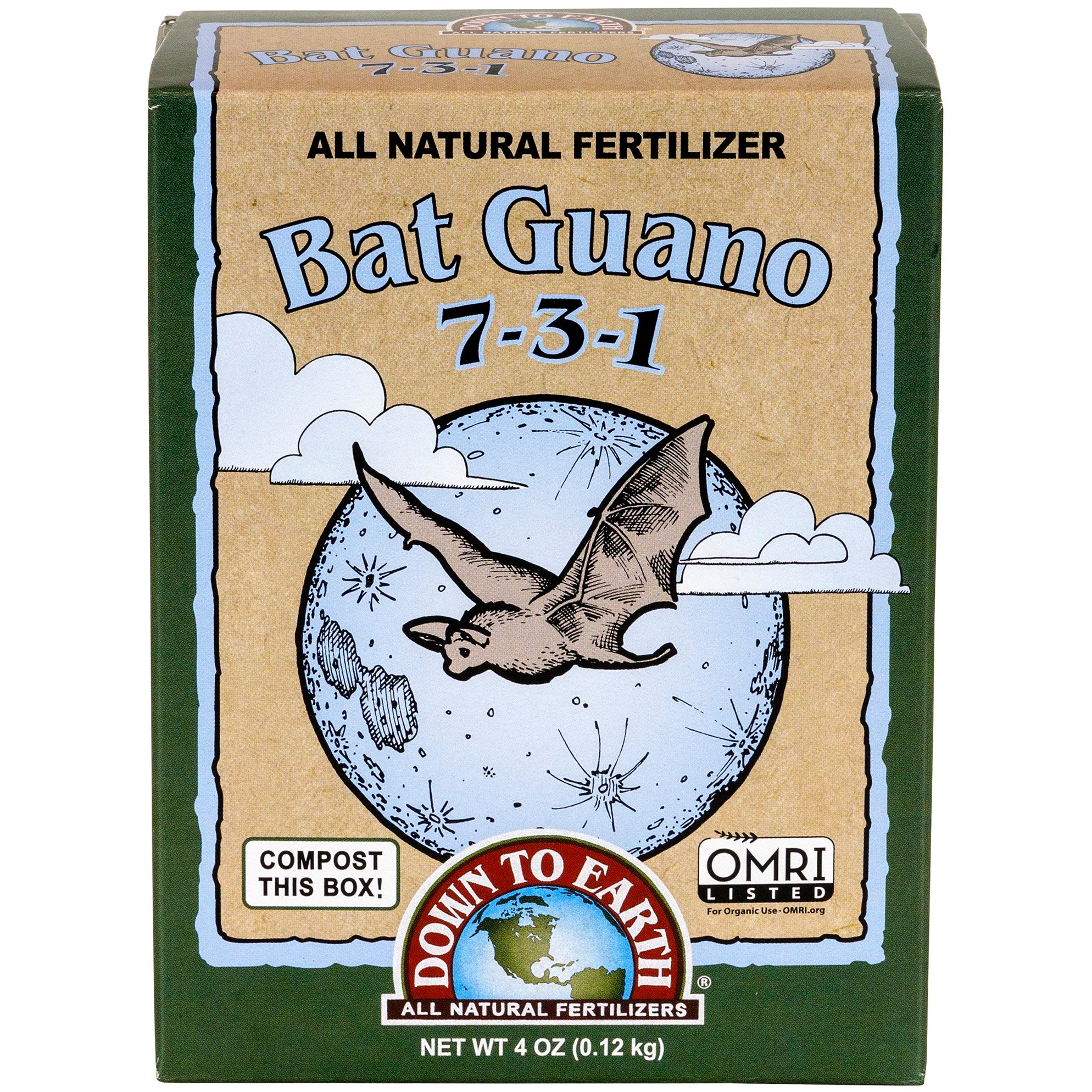 Down to Earth .25# Mini Bat Guano 7-3-1 OMRI