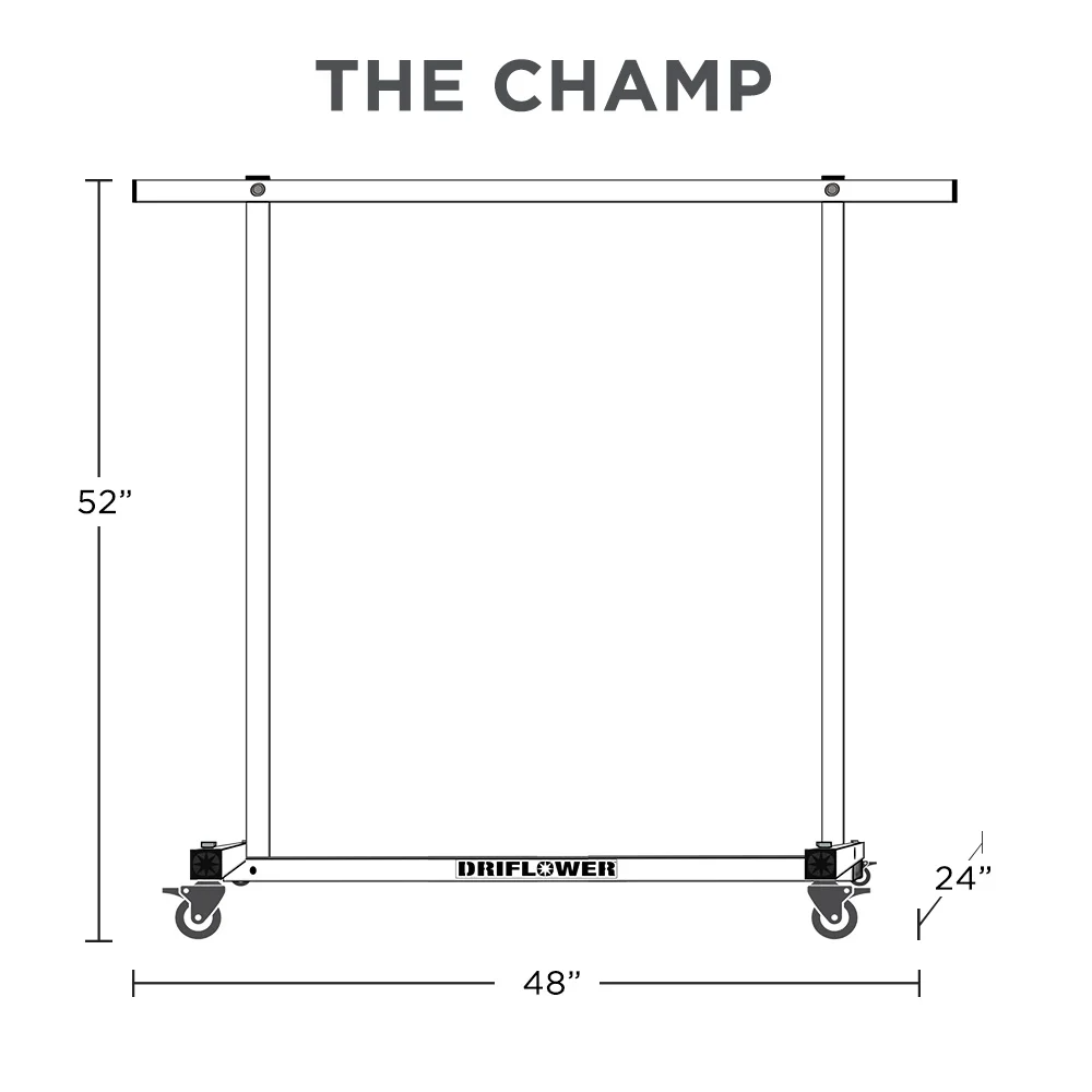 DRIFLOWER CHAMP - Middleweight Rolling Harvest Rack