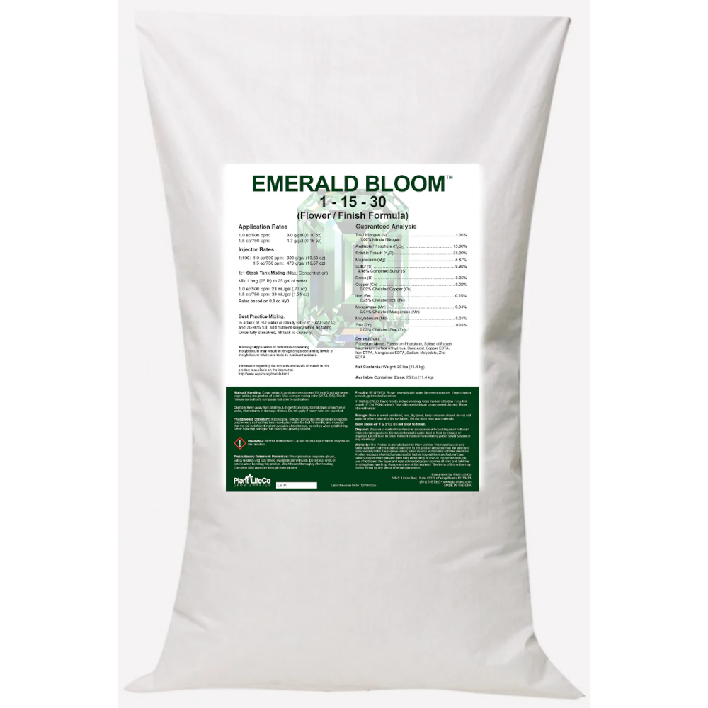 Plant Life Emerald Bloom 1-15-30 (Flower/Finish Formula)