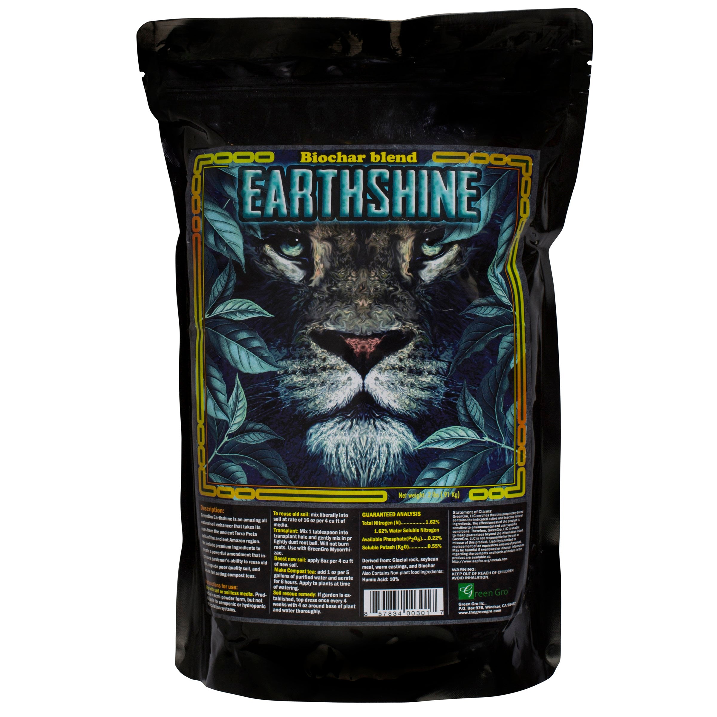 GreenGro Earthshine 2lb Biochar Blend