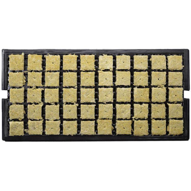 Grodan® A-OK Starter Plugs™ - 1.5in - 1.4in x 1.4in x 1.6in - Pre-Cut Hole - Pre-Filled 10x20 Insert