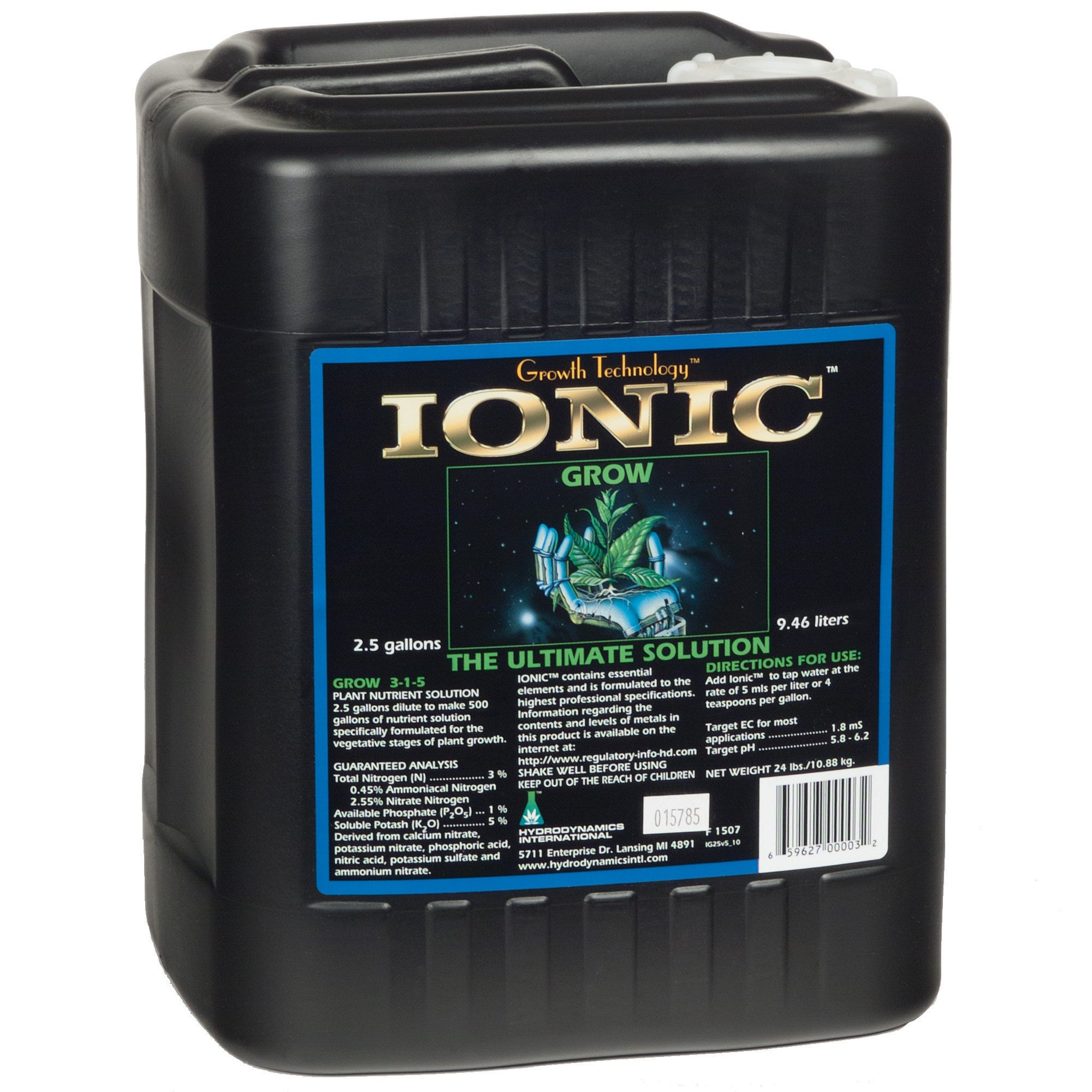 Ionic Grow 2.5 gallon by Hydrodynamics