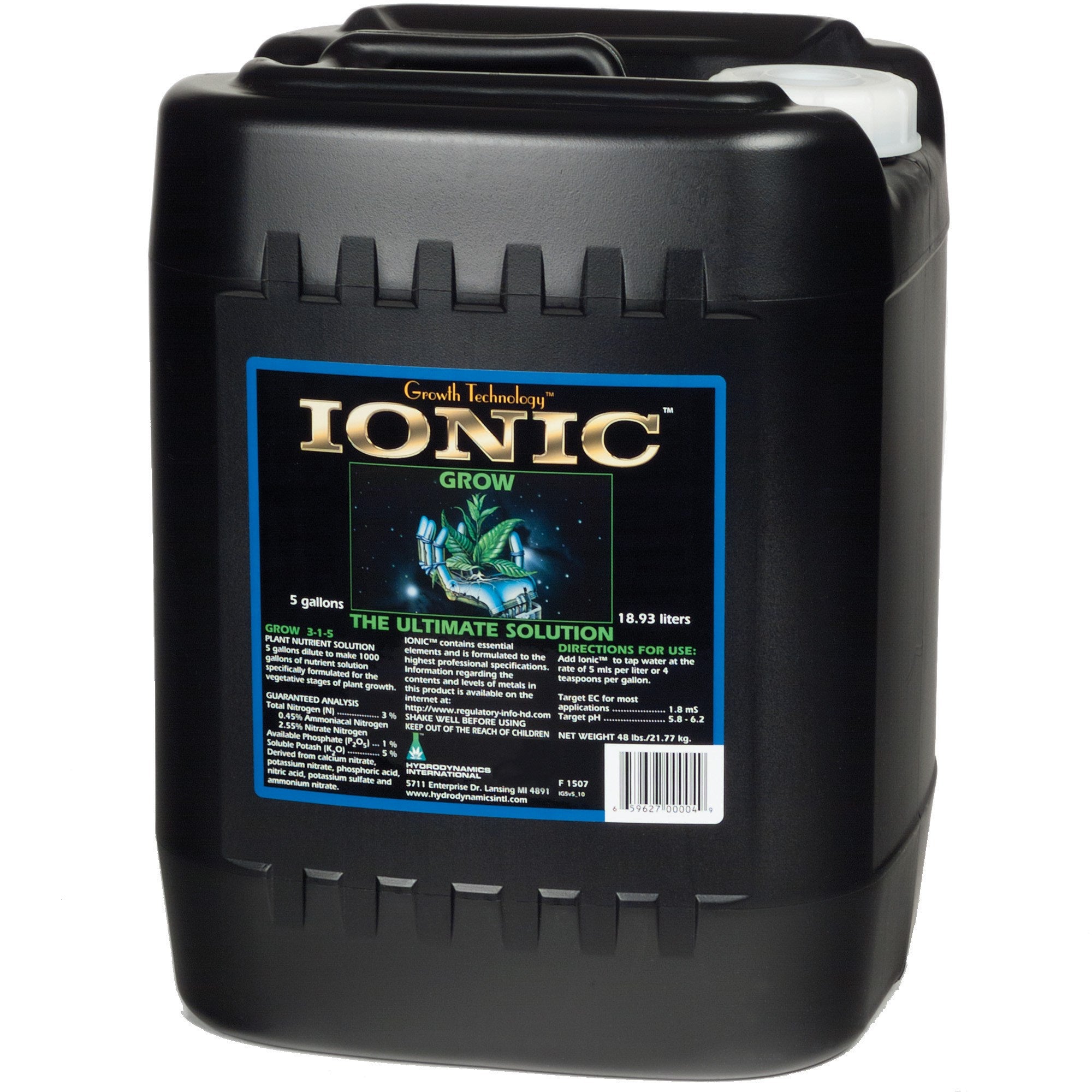 Ionic Grow 5 gallon by Hydrodynamics