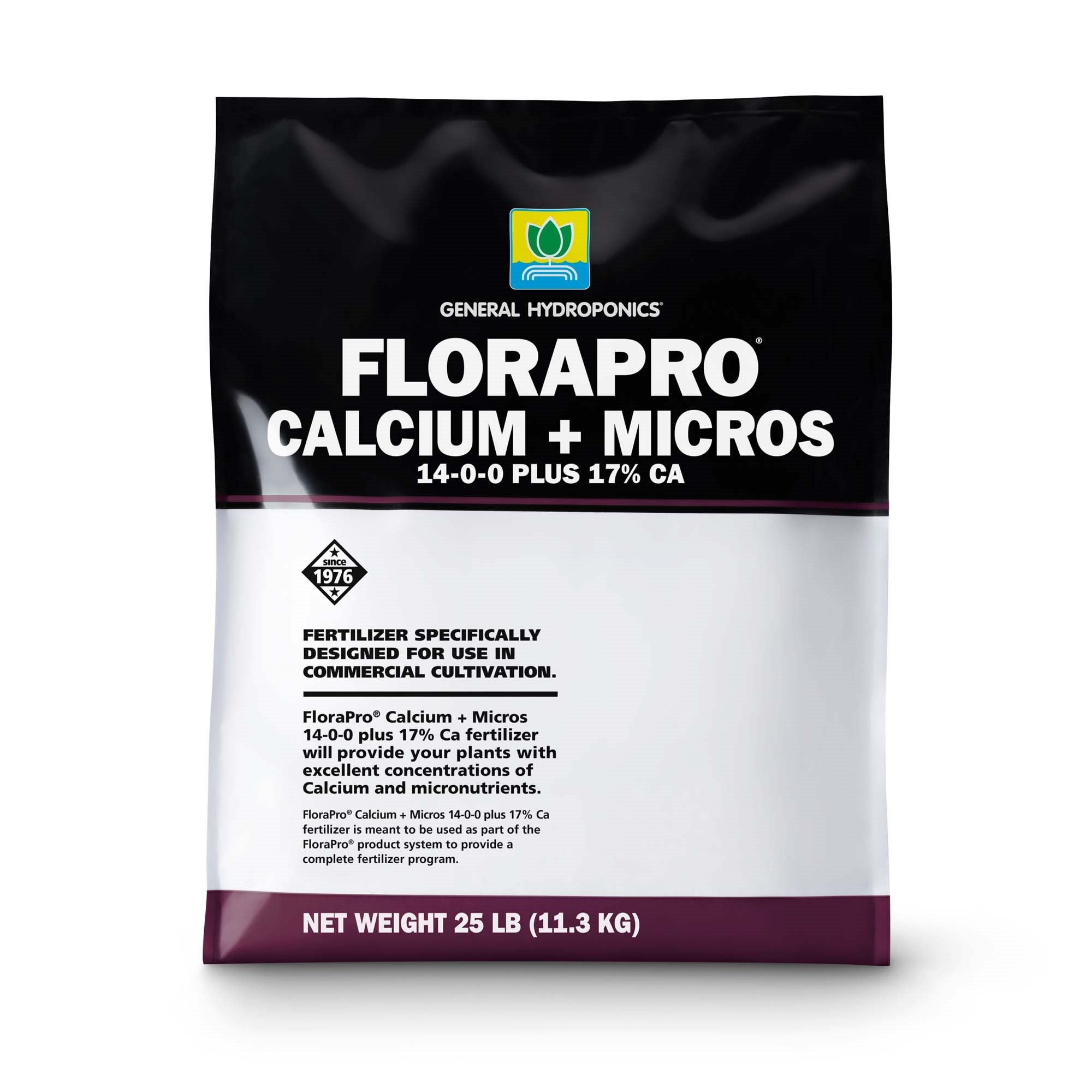 General Hydroponics 25# FloraPro Calcium + Micros 14-0-0 + 17% Ca (80/PL)