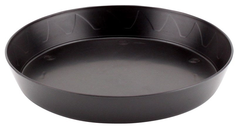 Gro Pro 8in Heavy Duty Saucer Black (100/CS)