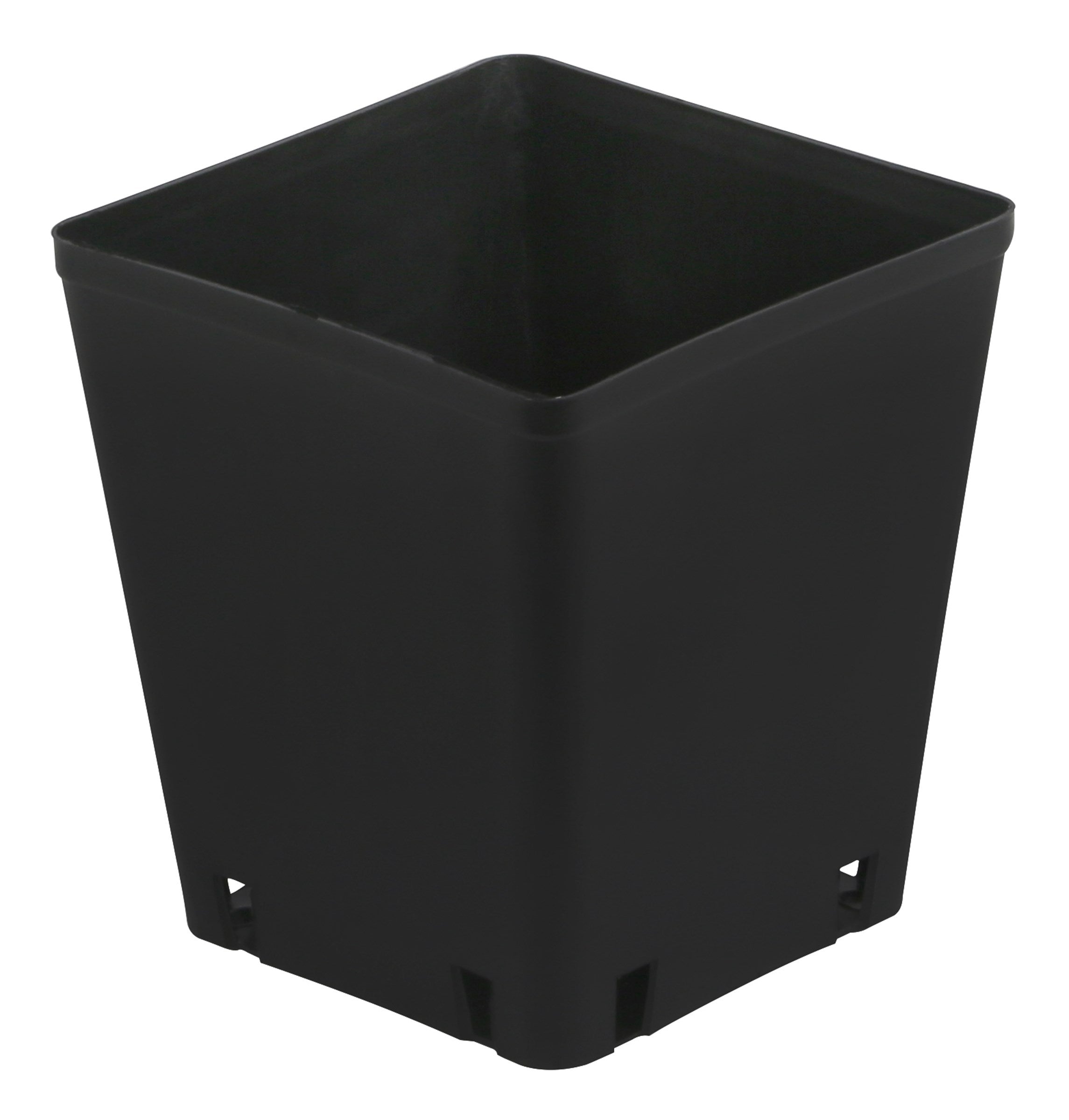 Gro Pro 5 x 5 x 5.25 in Square Plastic Pot Black (8400/PL)