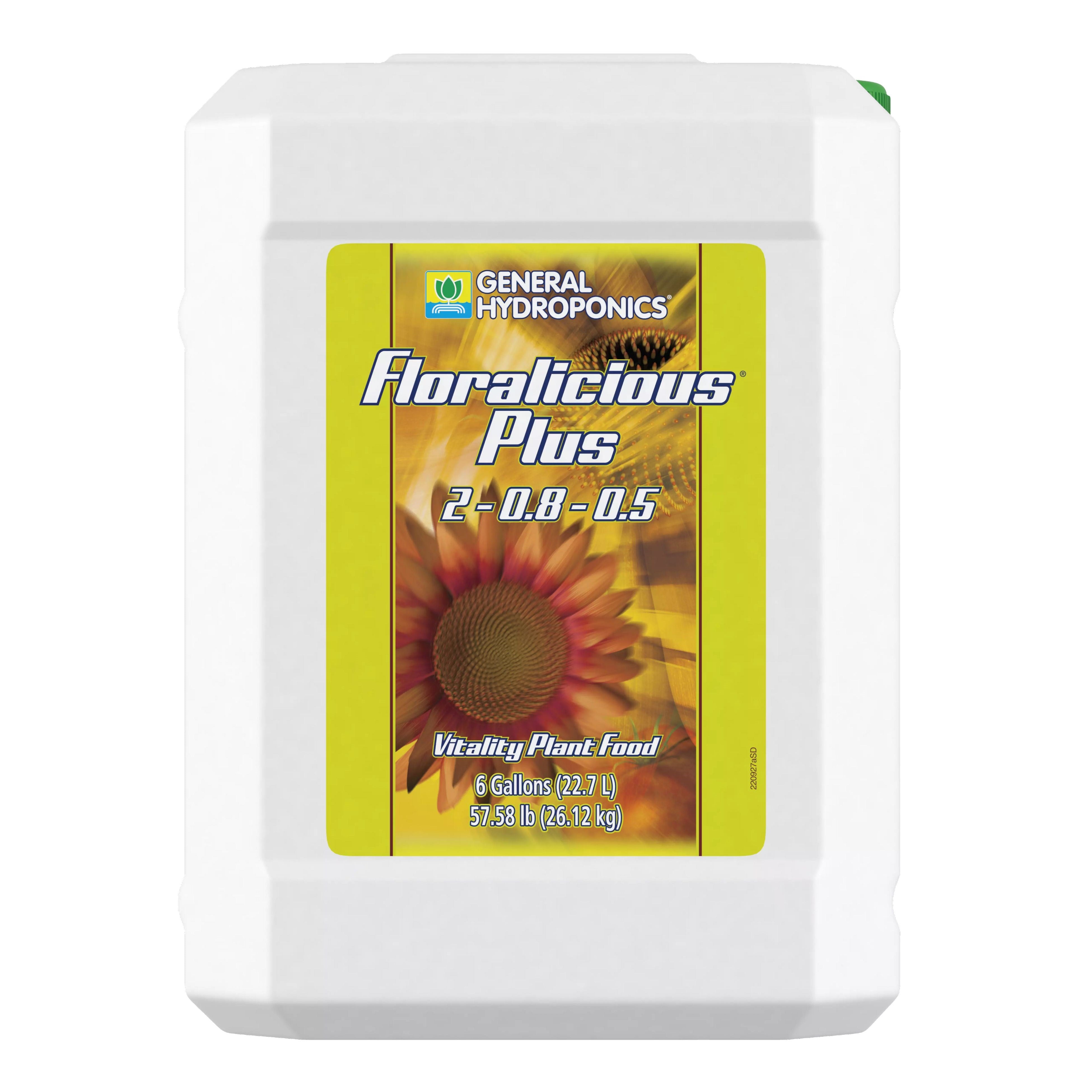 General Hydroponics 6gal Floralicious Plus 2-0.8-0.5 (48/PL)