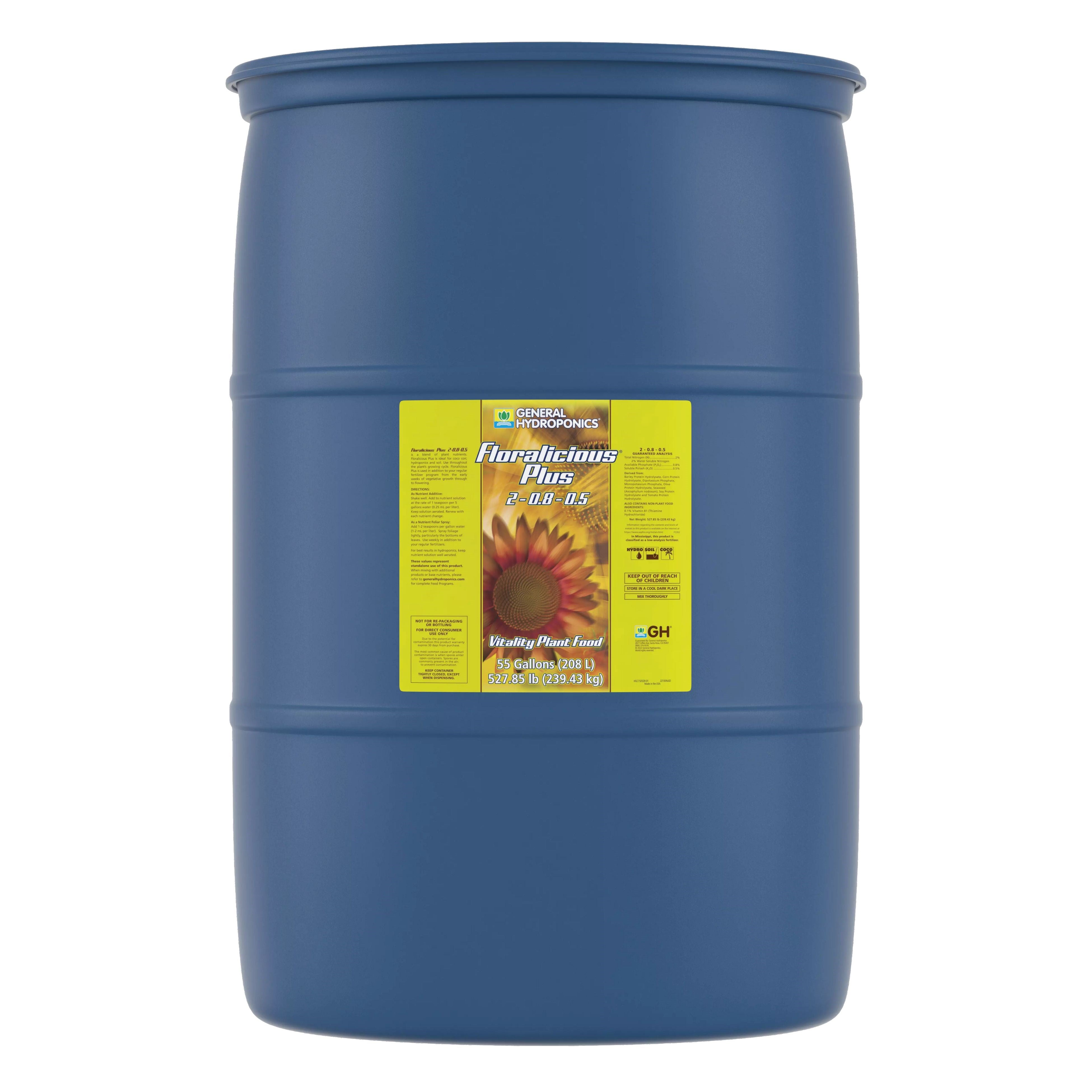 General Hydroponics 55gal Floralicious Plus 2-0.8-0.5 (4/PL)