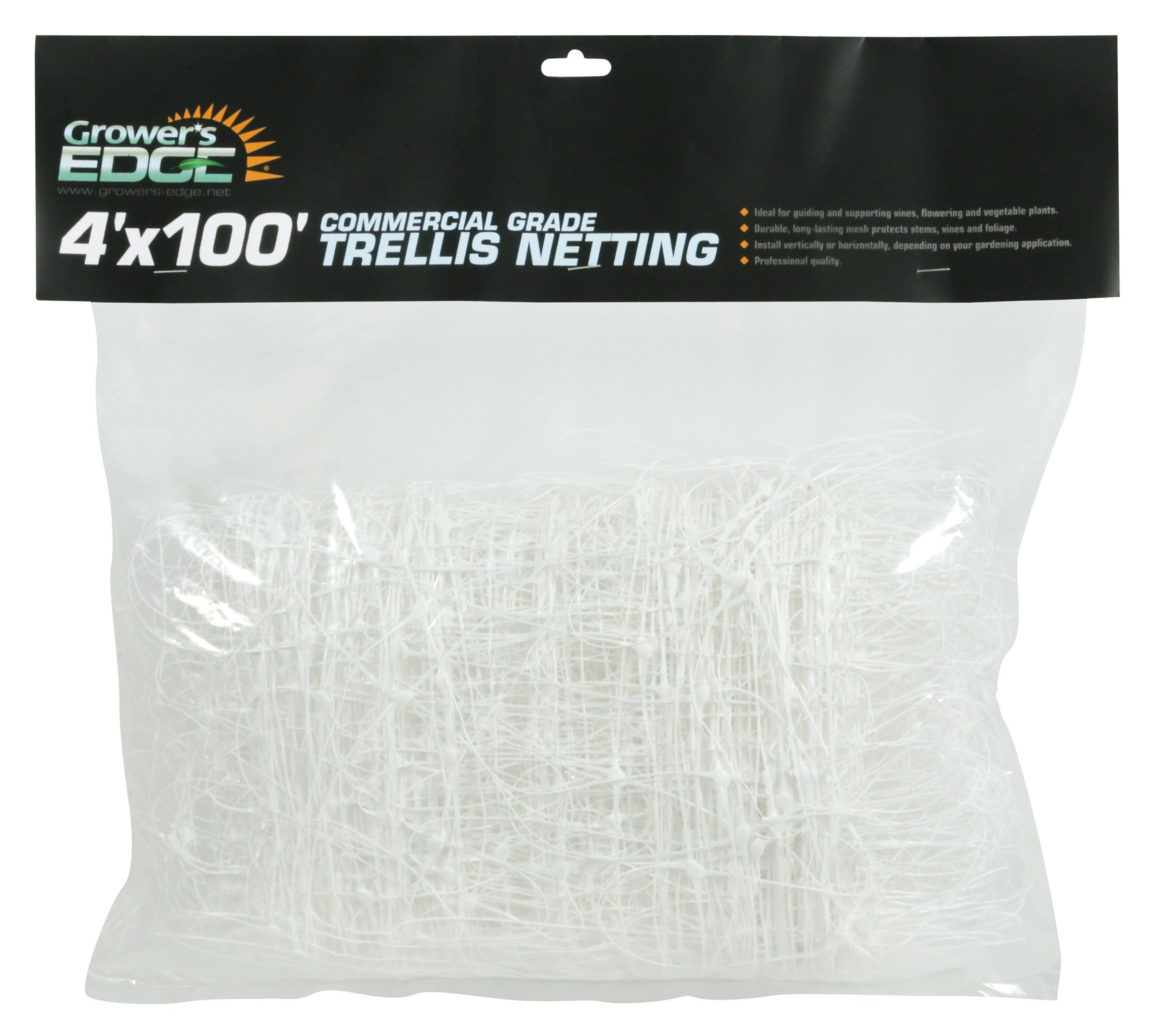 Grower's Edge 4ft x 100ft Commercial Grade Trellis Netting (15/CS)