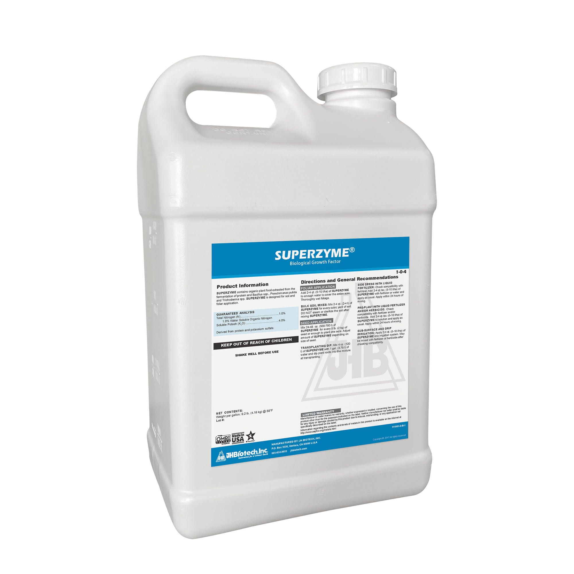 JH Biotech Superzyme 1-0-4 2.5 Gal