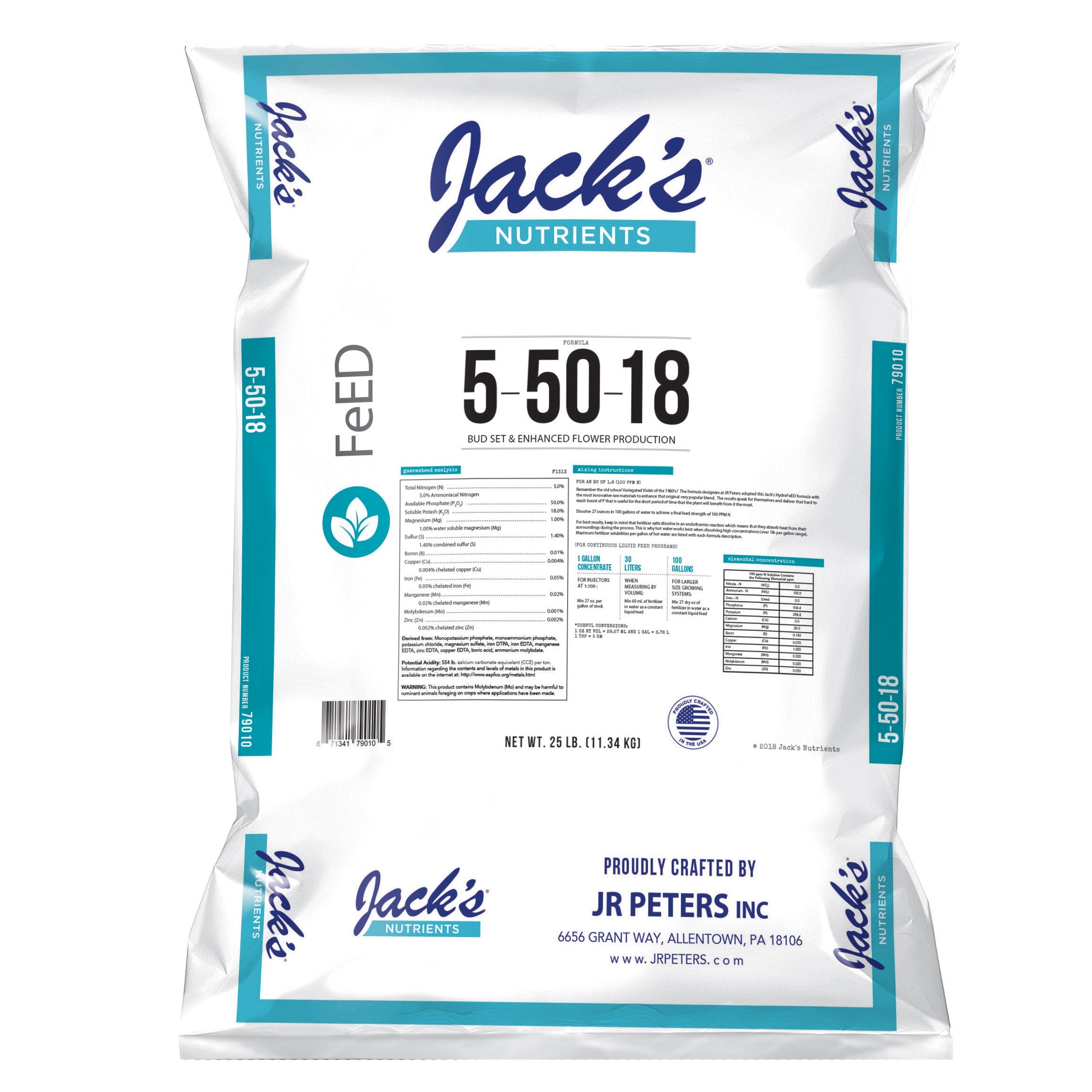 Jacks 5-50-18 UltraViolet 25Lb (80/Pl)