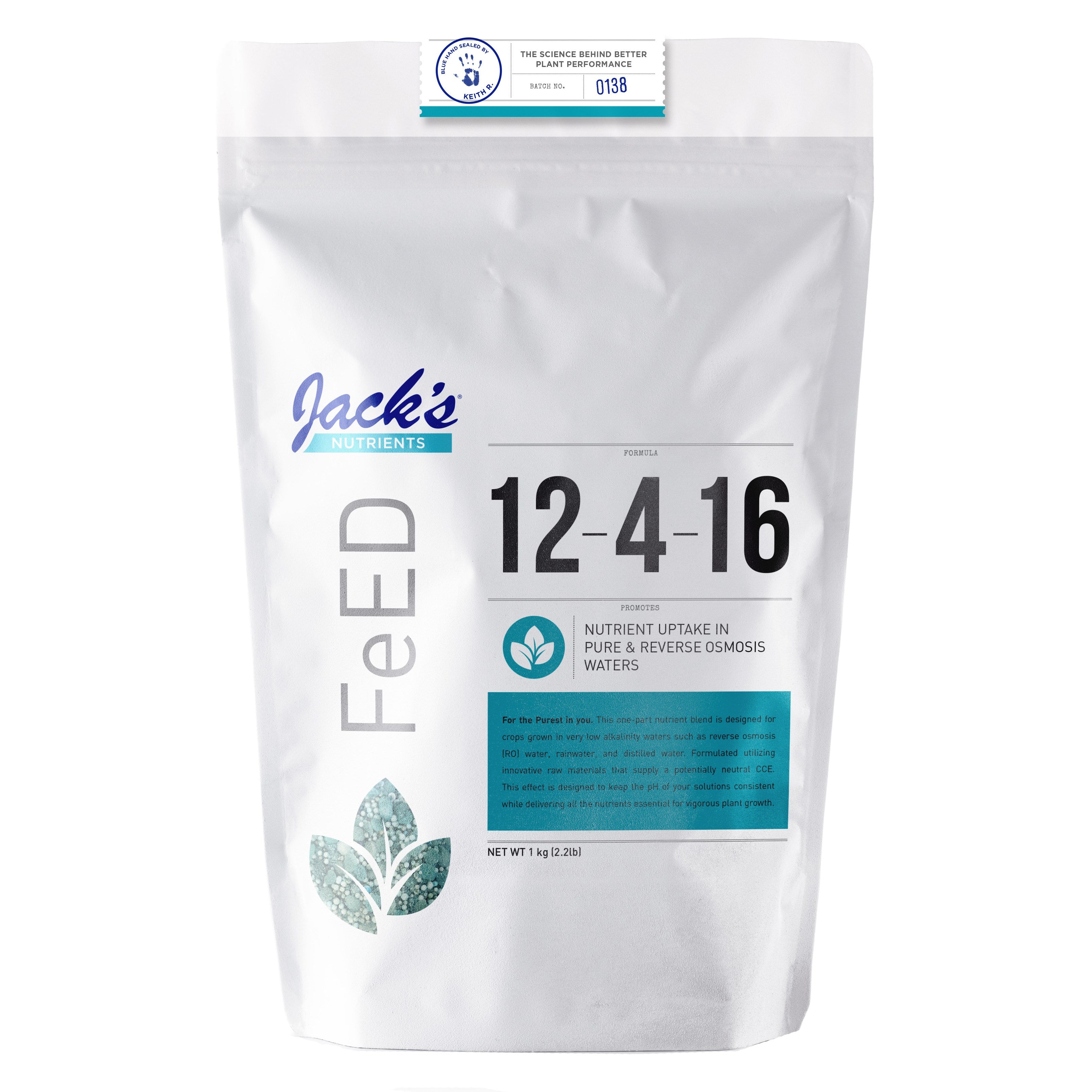 Jacks 12-4-16 RO Pure Water 1Kg (6/Cs)